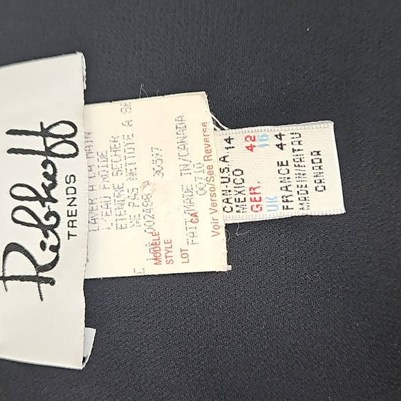 Vintage Joseph Ribkoff Trends semi sheer dressy jacket flowy black size 14 - Picture 6 of 7